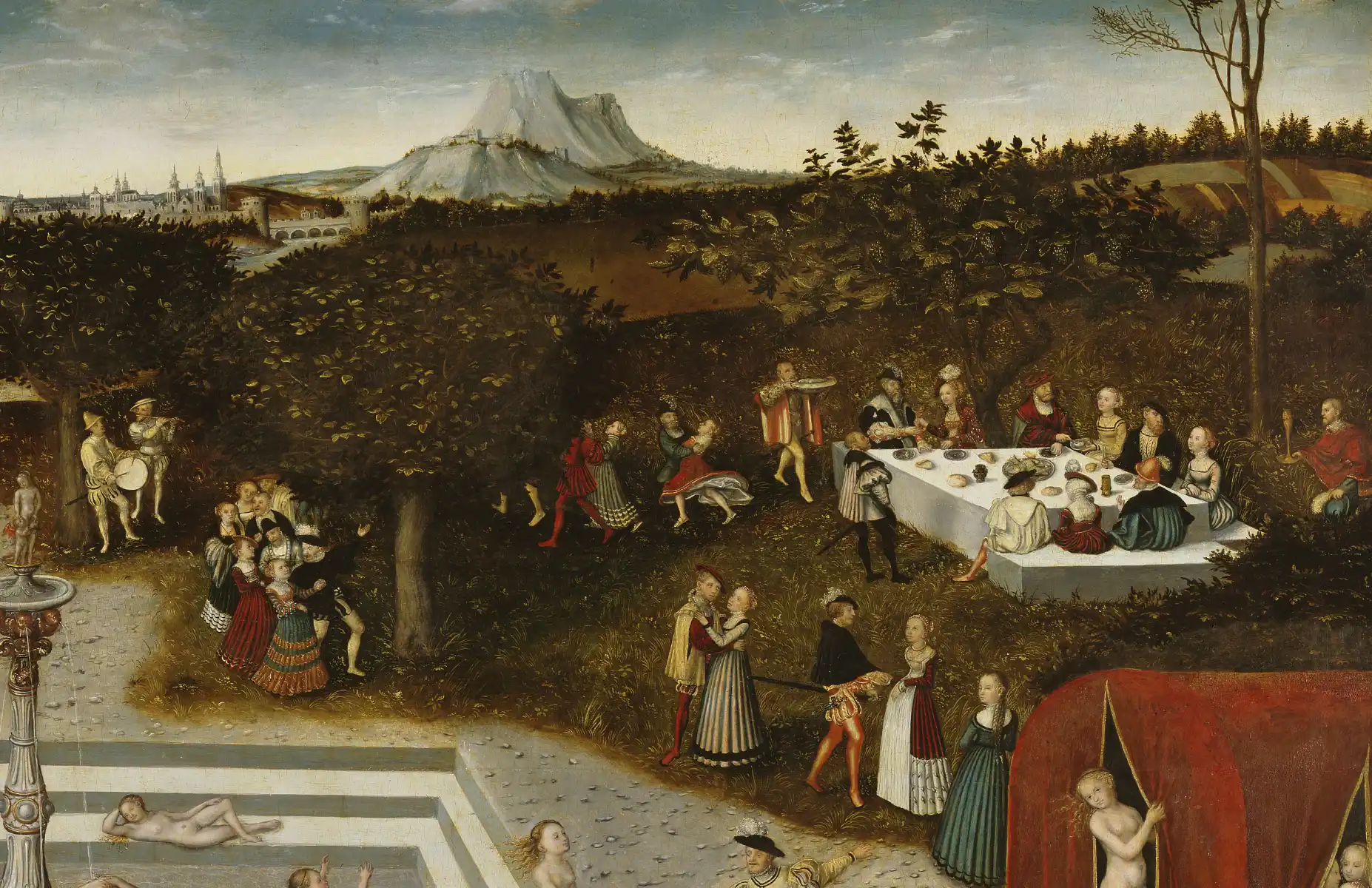 Lucas Cranach the Elder, "Der Jungbrunnen" (1546), Public Domain, via Wikimedia Commons. Lucas Cranach the Elder, "Der Jungbrunnen" (1546), Public Domain, via Wikimedia Commons.
